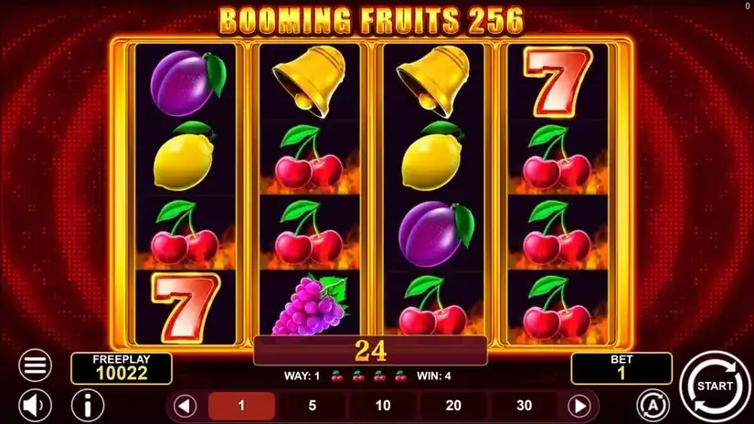 Booming Fruits 256 slot screenshot 2