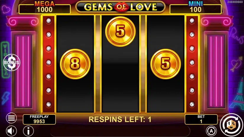 Gems Of Love Hold And Win slot screenshot 4
