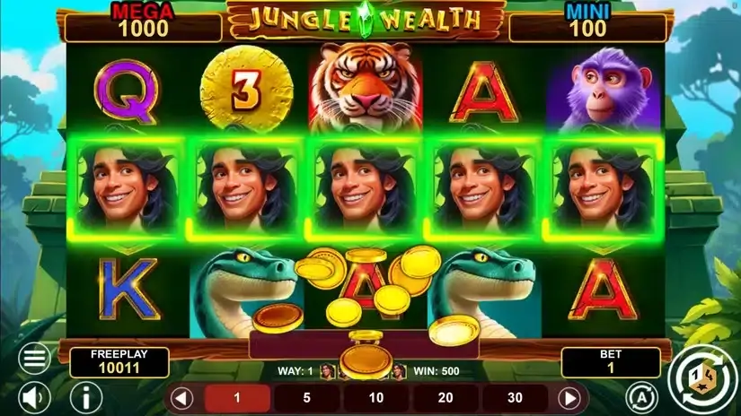 Jungle Wealth Hold And Win slot screenshot 2