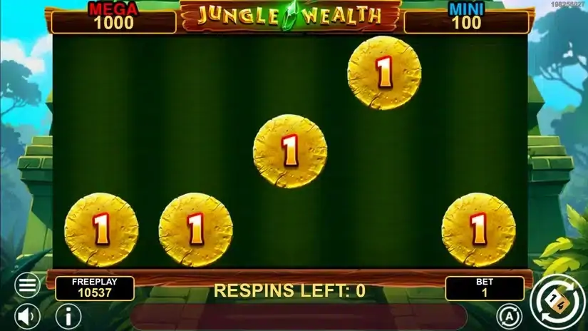 Jungle Wealth Hold And Win slot screenshot 