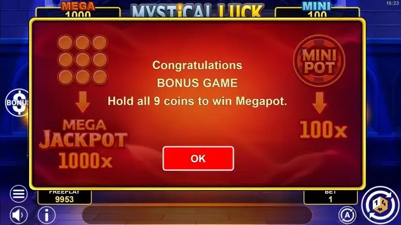 Mystical Luck Hold And Win slot screenshot 3