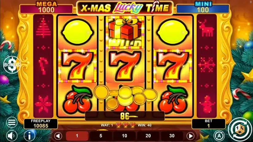 Xmas Lucky Time Hold And Win slot screenshot 2