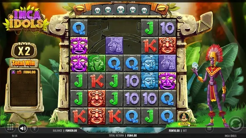 Inca Idols slot screenshot 3