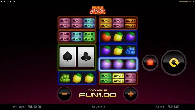 Megablox 777 slot screenshot 2