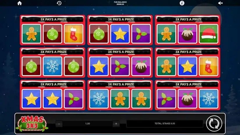 Xmas 3×3 slot screenshot 1
