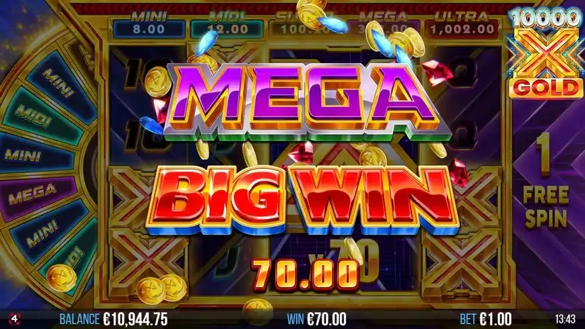 10000x Gold slot screenshot 