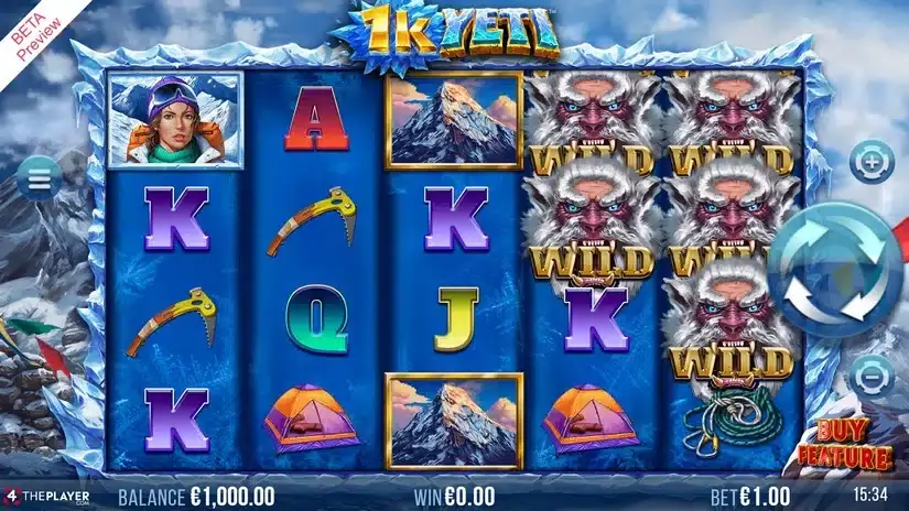 1K Yeti slot screenshot 1