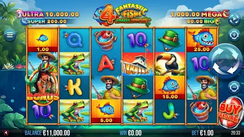 4 Fantastic Fish Amazon Adventure slot screenshot 