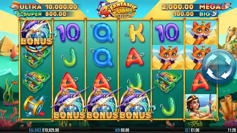 4 Fantastic Fish In Egypt slot screenshot 3