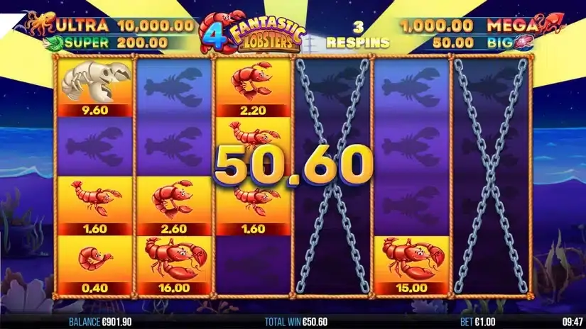 4 Fantastic Lobsters slot screenshot 7