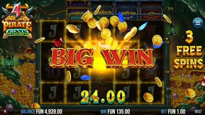 4 Pirate Chests slot screenshot 