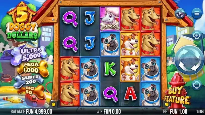 5 Doggy Dollars slot screenshot 