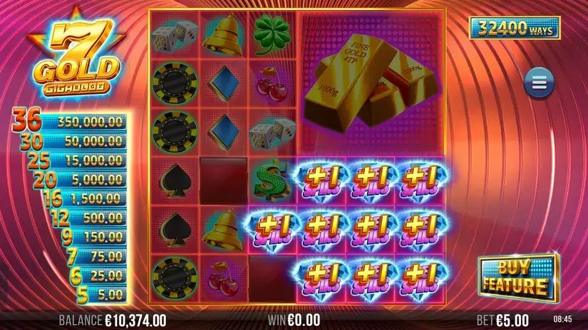 7 Gold Gigablox slot screenshot 3