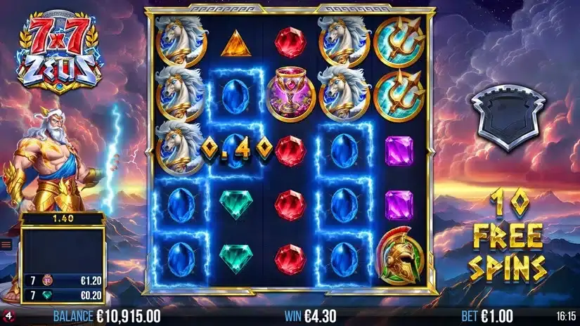 7×7 Zeus slot screenshot 4