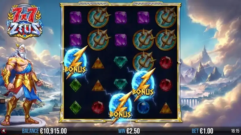 7×7 Zeus slot screenshot 2