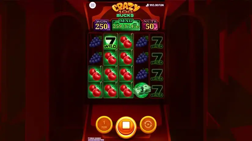 Crazy 100 Bucks slot screenshot 2