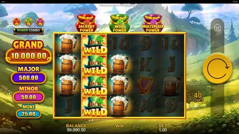 3 Shamrock Pots: Power Combo slot screenshot 2