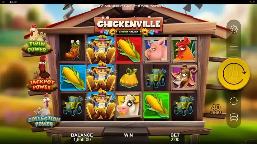 Chickenville Power Combo slot screenshot 