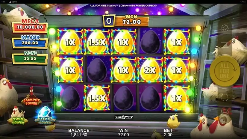 Chickenville Power Combo slot screenshot 