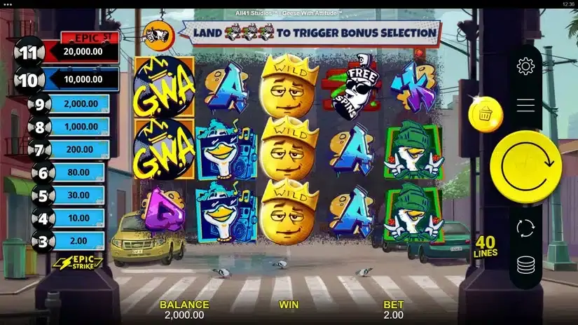 Geese With Attitude slot screenshot 