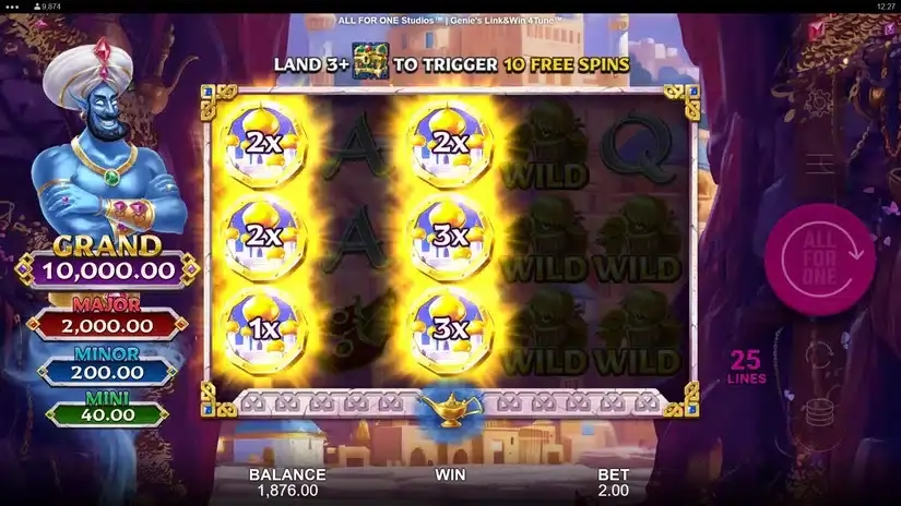 Genie’s Link&Win 4Tune slot screenshot 3