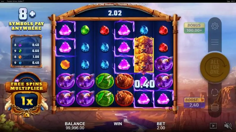 Thunder Riches Buffalo slot screenshot 5