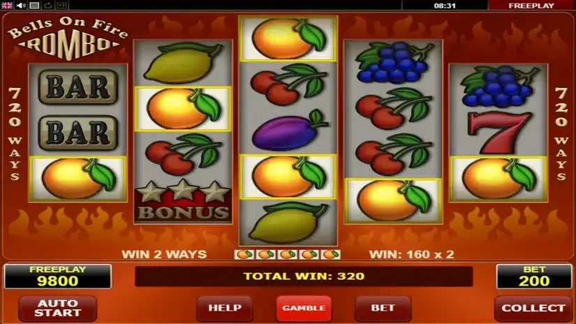 Bells on Fire Rombo slot screenshot 2