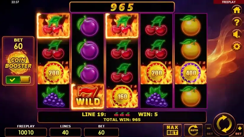 Blazing Coins 40 slot screenshot 4