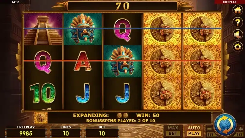 Book of Montezuma slot screenshot 5