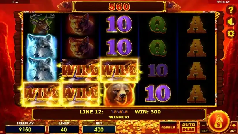 Buffalo Thunderstacks slot screenshot 3