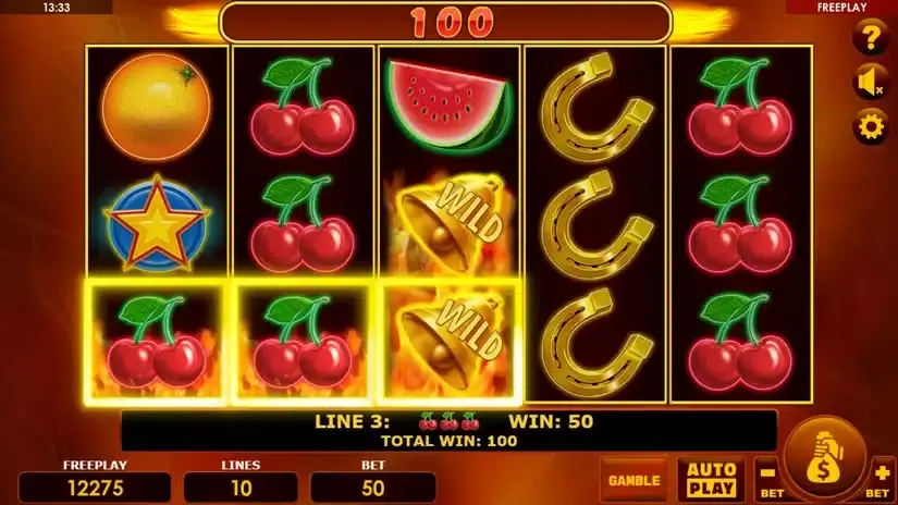 Burning Bells 10 slot screenshot 