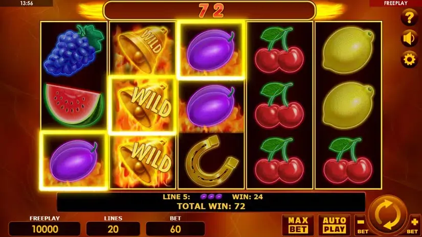 Burning Bells 20 slot screenshot 3