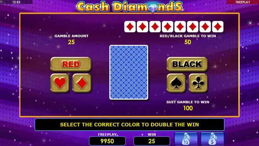 Cash Diamonds slot screenshot 3
