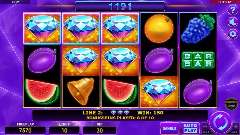 Diamond Staxx slot screenshot 5