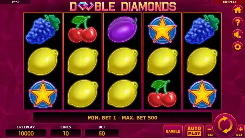 Double Diamonds slot screenshot 1