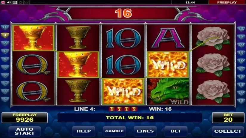 Dragons Kingdom slot screenshot 2