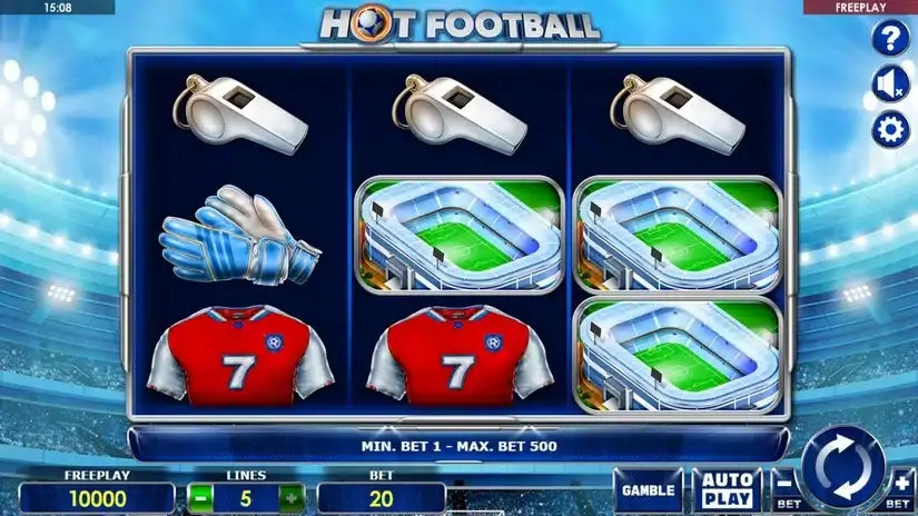 Hot Football slot screenshot 1