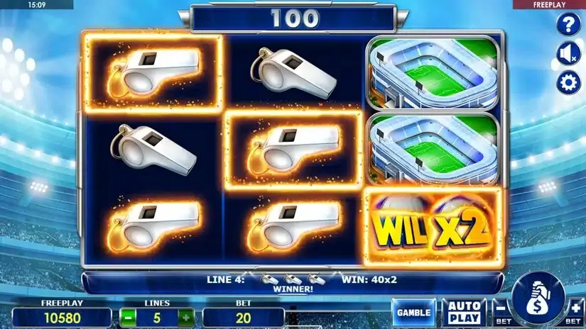 Hot Football slot screenshot 4