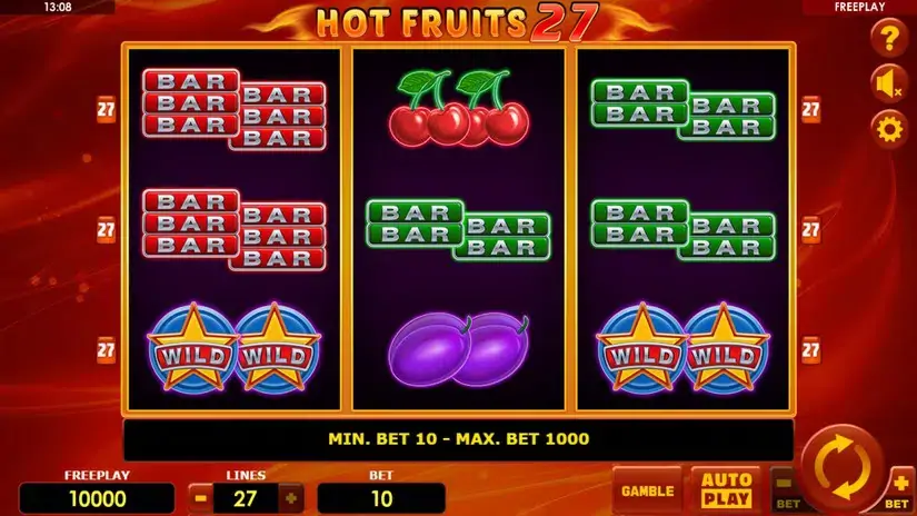 Hot Fruits 27 slot screenshot 