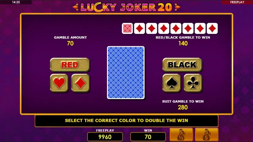 Lucky Joker 20 slot screenshot 4