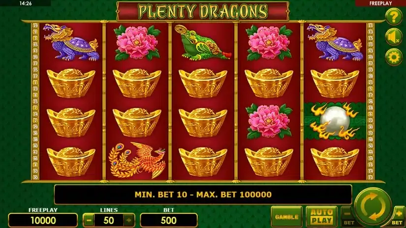 Plenty Dragons slot screenshot 