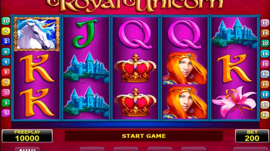 Royal Unicorn slot screenshot 