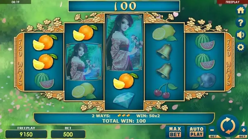 Sakura Fruits slot screenshot 