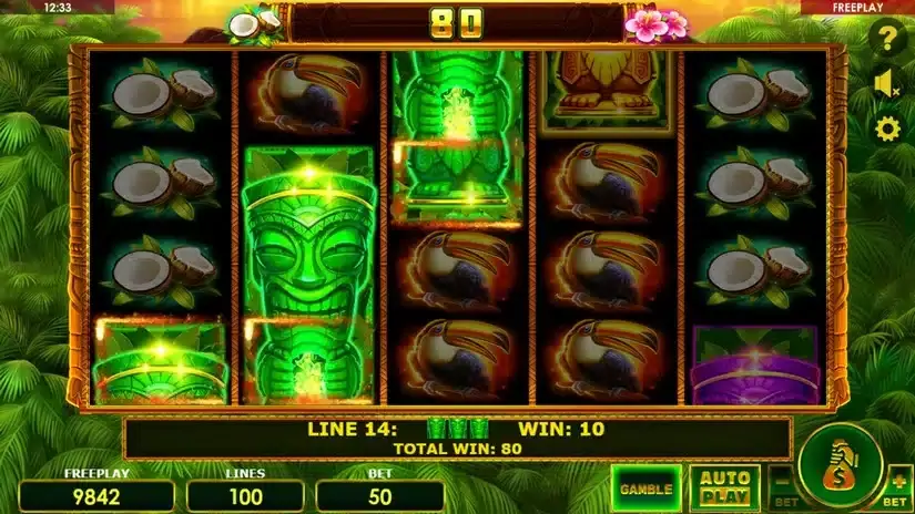Tiki Madness 100 slot screenshot 3
