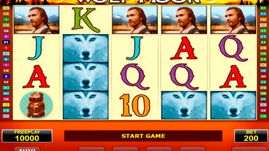 Wolf Moon slot screenshot 