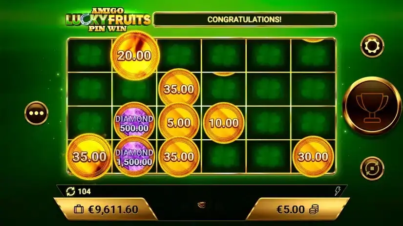 Amigo Lucky Fruits Pin Win slot screenshot 6