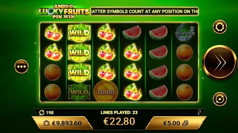 Amigo Lucky Fruits Pin Win slot screenshot 3