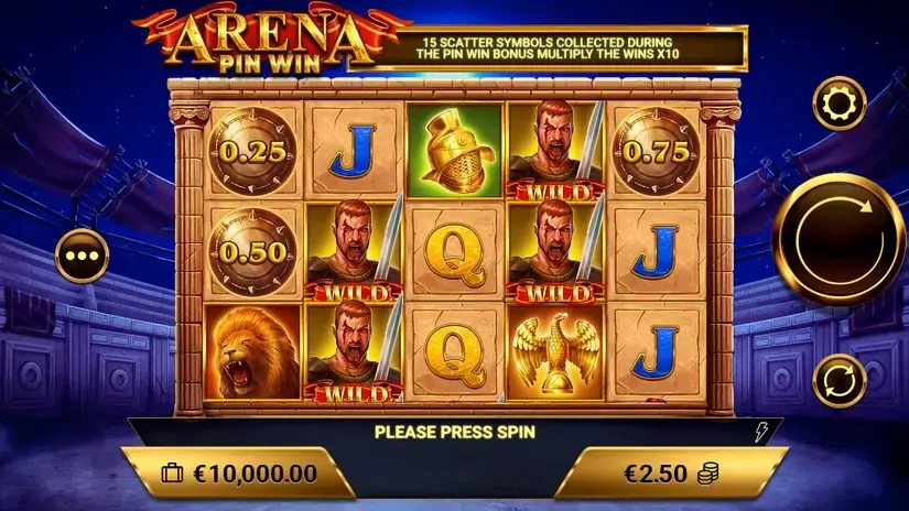 Arena Pin Win slot screenshot 1