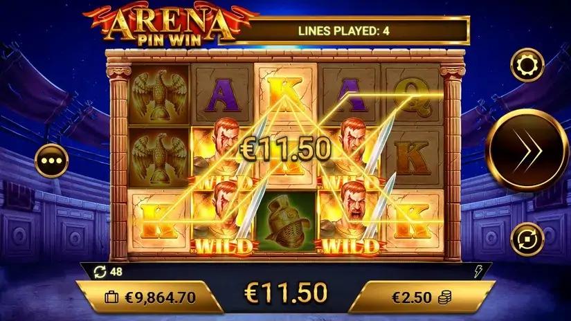 Arena Pin Win slot screenshot 5