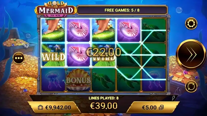 Gold of Mermaid slot screenshot 4
